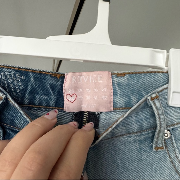 Revice Denim Yin Yang Two Tone Crop Jeans Size 28 - Picture 6 of 16